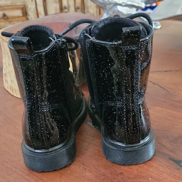 Madden Girl Sparkly Black Kids Boots - Picture 3 of 11